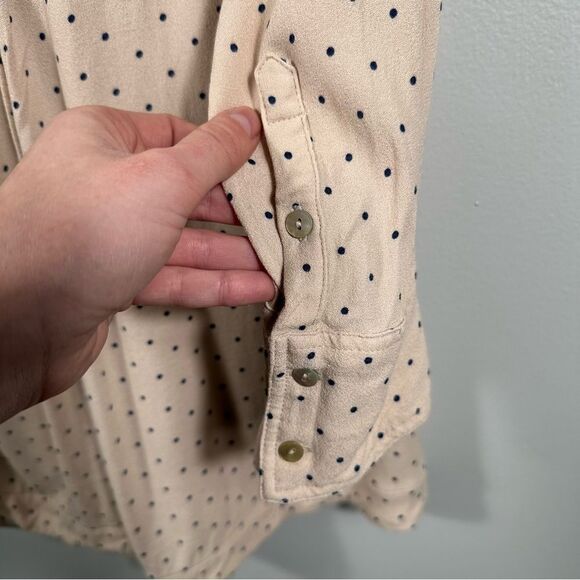 Free People Blush This Town Polka Dot Valentine’s Buttondown Dress Size Medium - Picture 12 of 16